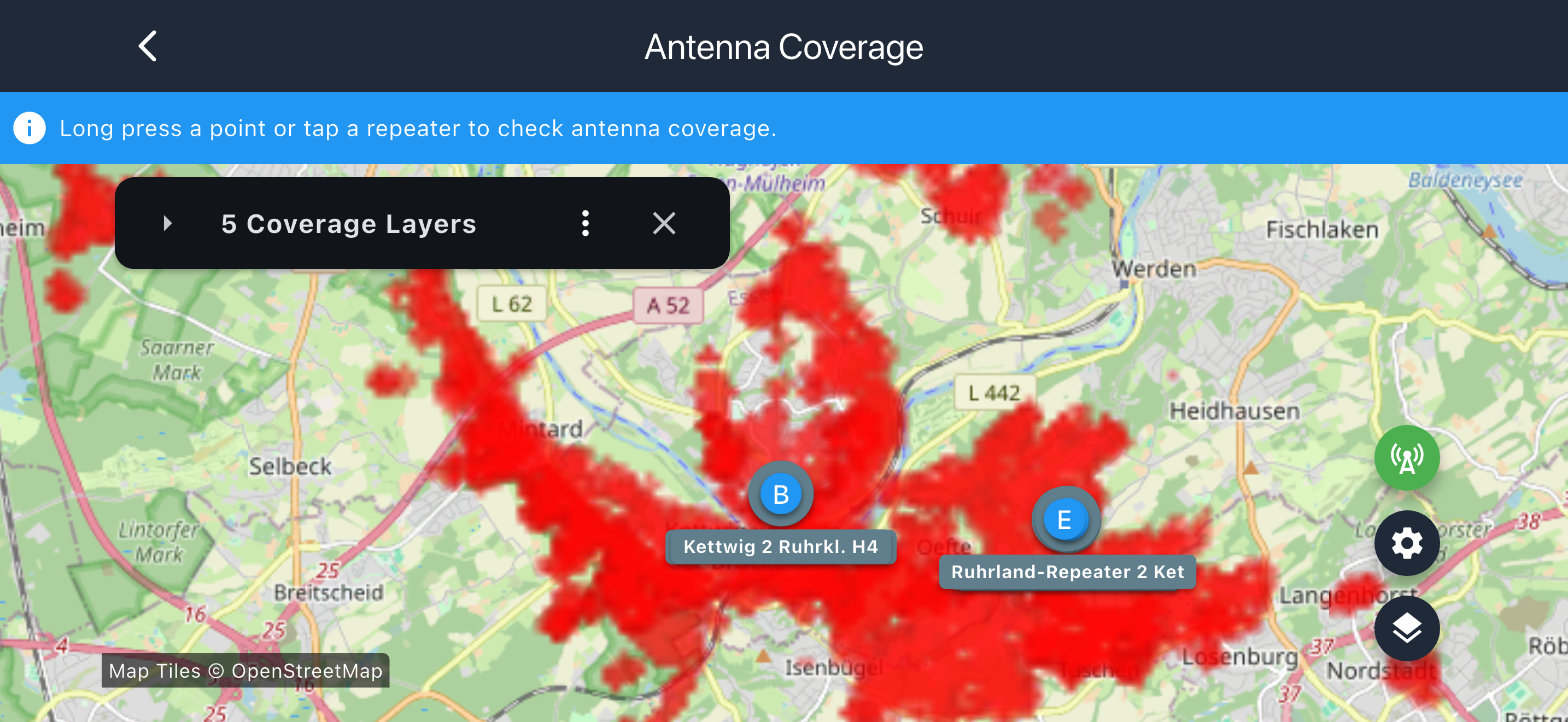 MeshCore Abdeckung Ruhrgebiet